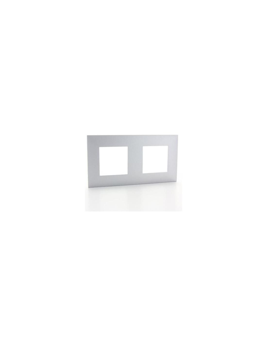 Valena Next plaque 2 postes hor/vert entraxe 71mm alu