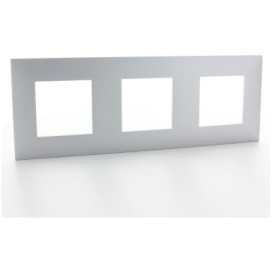Valena Next plaque 3 postes hor/vert entraxe 71mm alu