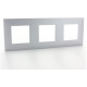 Valena Next plaque 3 postes hor/vert entraxe 71mm alu