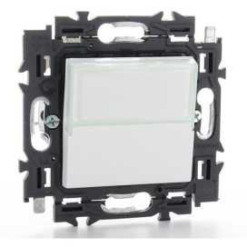 Valena Next poussoir porte-étiquette 6A appareil complet blanc à griffes