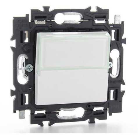 Valena Next poussoir porte-étiquette 6A appareil complet blanc à griffes