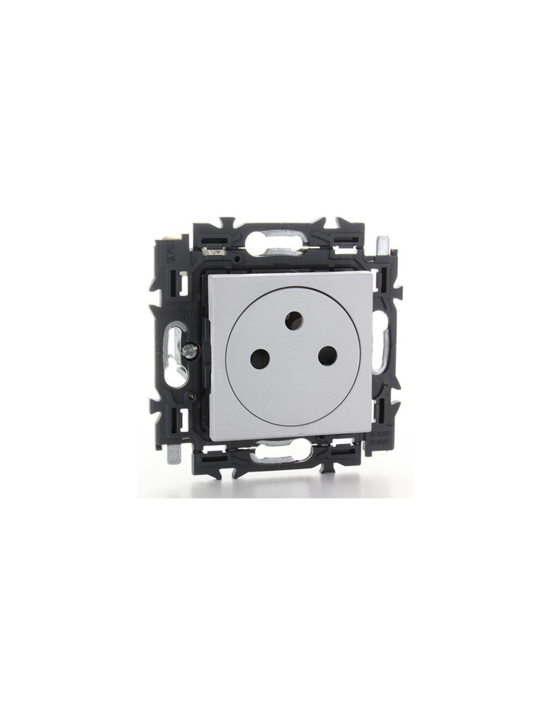 Valena Next prise 2P+T 16A affleurante appareil complet alu à griffes