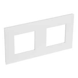 Valena Next plaque 2 postes hor/vert entraxe 71mm blanc