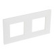 Valena Next plaque 2 postes hor/vert entraxe 71mm blanc