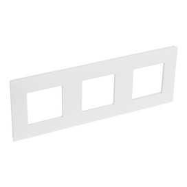 Valena Next plaque 3 postes hor/vert entraxe 71mm blanc
