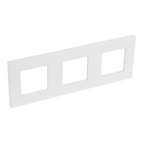 Valena Next plaque 3 postes hor/vert entraxe 71mm blanc Valena Next plaque 3 postes hor/vert entraxe 71mm blanc