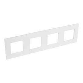 Valena Next plaque 4 postes hor/vert entraxe 71mm blanc
