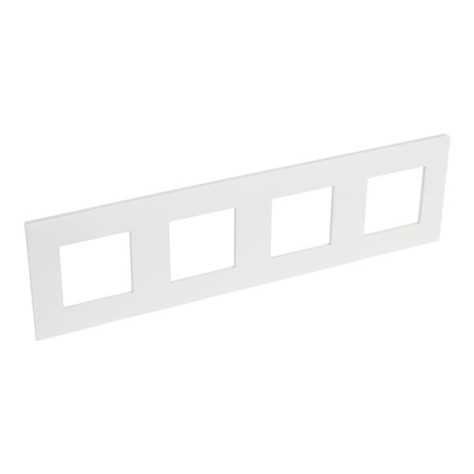 Valena Next plaque 4 postes hor/vert entraxe 71mm blanc