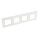 Valena Next plaque 4 postes hor/vert entraxe 71mm blanc