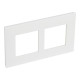 Valena Next plaque 2 postes vert entraxe 57mm blanc