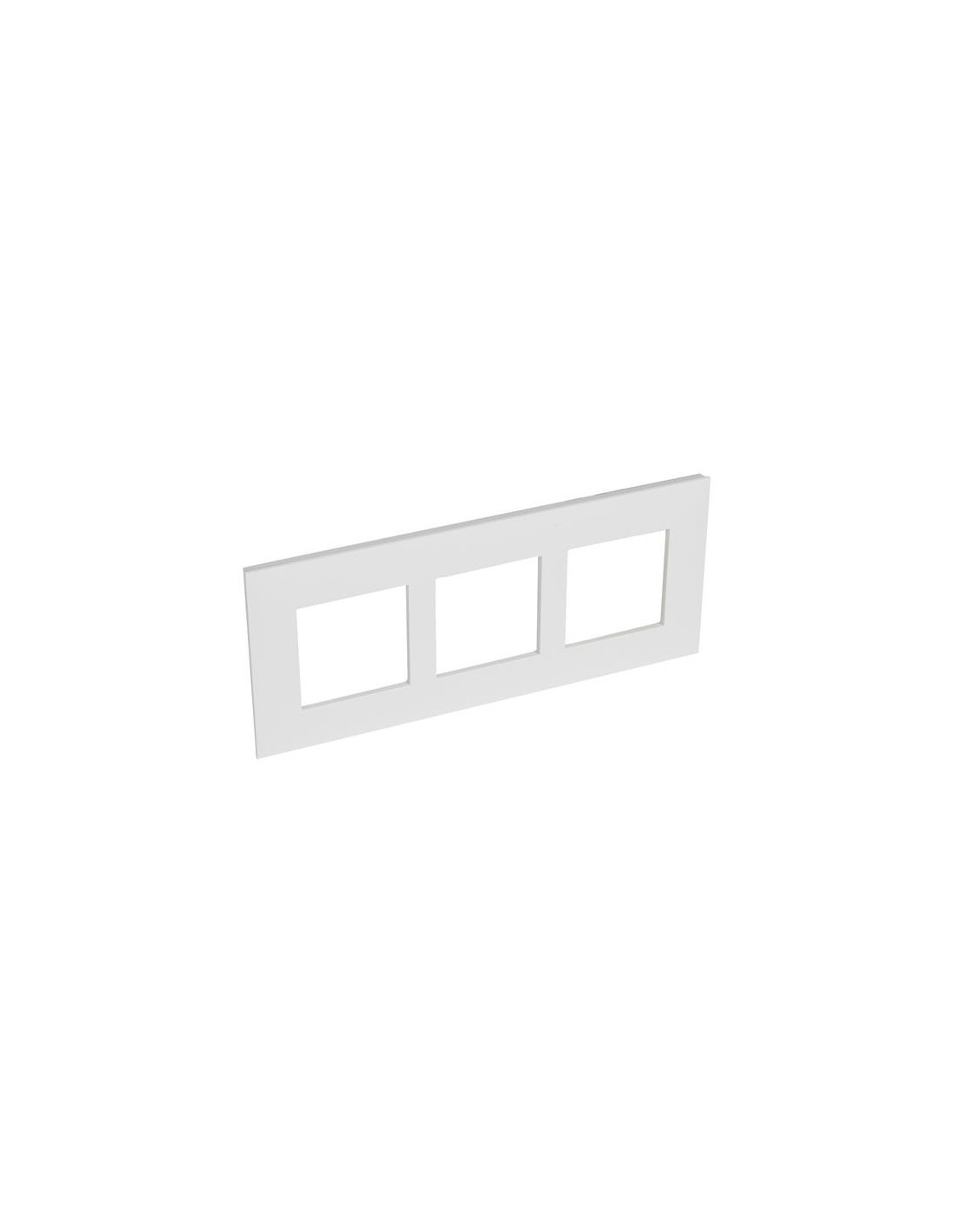 Valena Next plaque 3 postes vert entraxe 57mm blanc