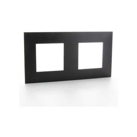 Valena Next plaque 2 postes hor/vert entraxe 71mm noir Valena Next plaque 2 postes hor/vert entraxe 71mm noir