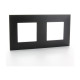 Valena Next plaque 2 postes hor/vert entraxe 71mm noir