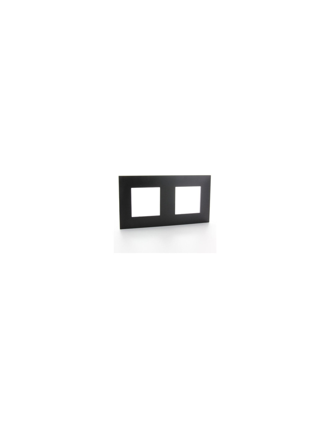 Valena Next plaque 2 postes hor/vert entraxe 71mm noir