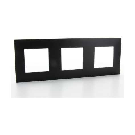 Valena Next plaque 3 postes hor/vert entraxe 71mm noir