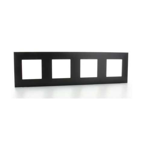 Valena Next plaque 4 postes hor/vert entraxe 71mm noir Valena Next plaque 4 postes hor/vert entraxe 71mm noir