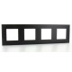 Valena Next plaque 4 postes hor/vert entraxe 71mm noir