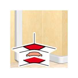 Angle intérieur variable DLP design 50x105mm - largeur couvercle 65mm - blanc