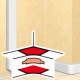 Angle intérieur variable DLP design 50x105mm - largeur couvercle 65mm - blanc