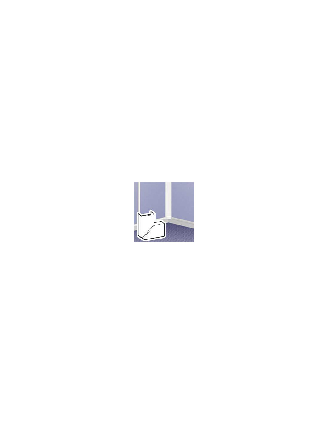 Angle plat var. DLP 20x12,5 mm blanc RAL 9010