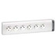 Bloc multiprises standard 6x(2P+T) 10/16A 250V blanc sans cordon