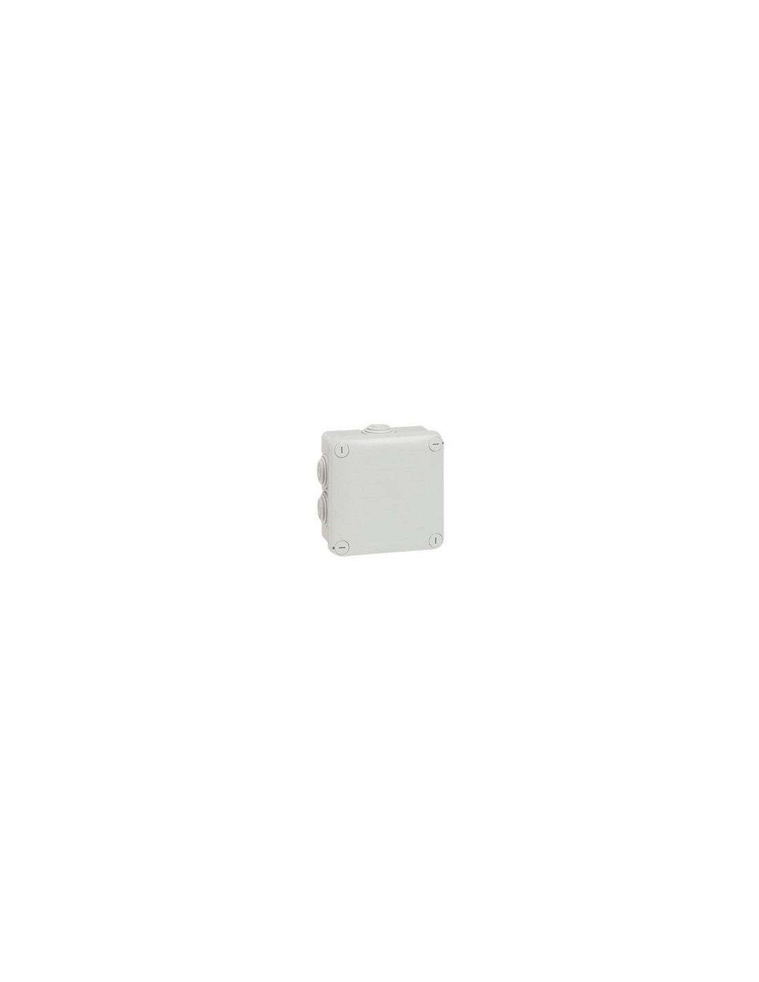 Boîte carrée Plexo IP 55 étanche - 105x105x55mm - gris - 7 embouts