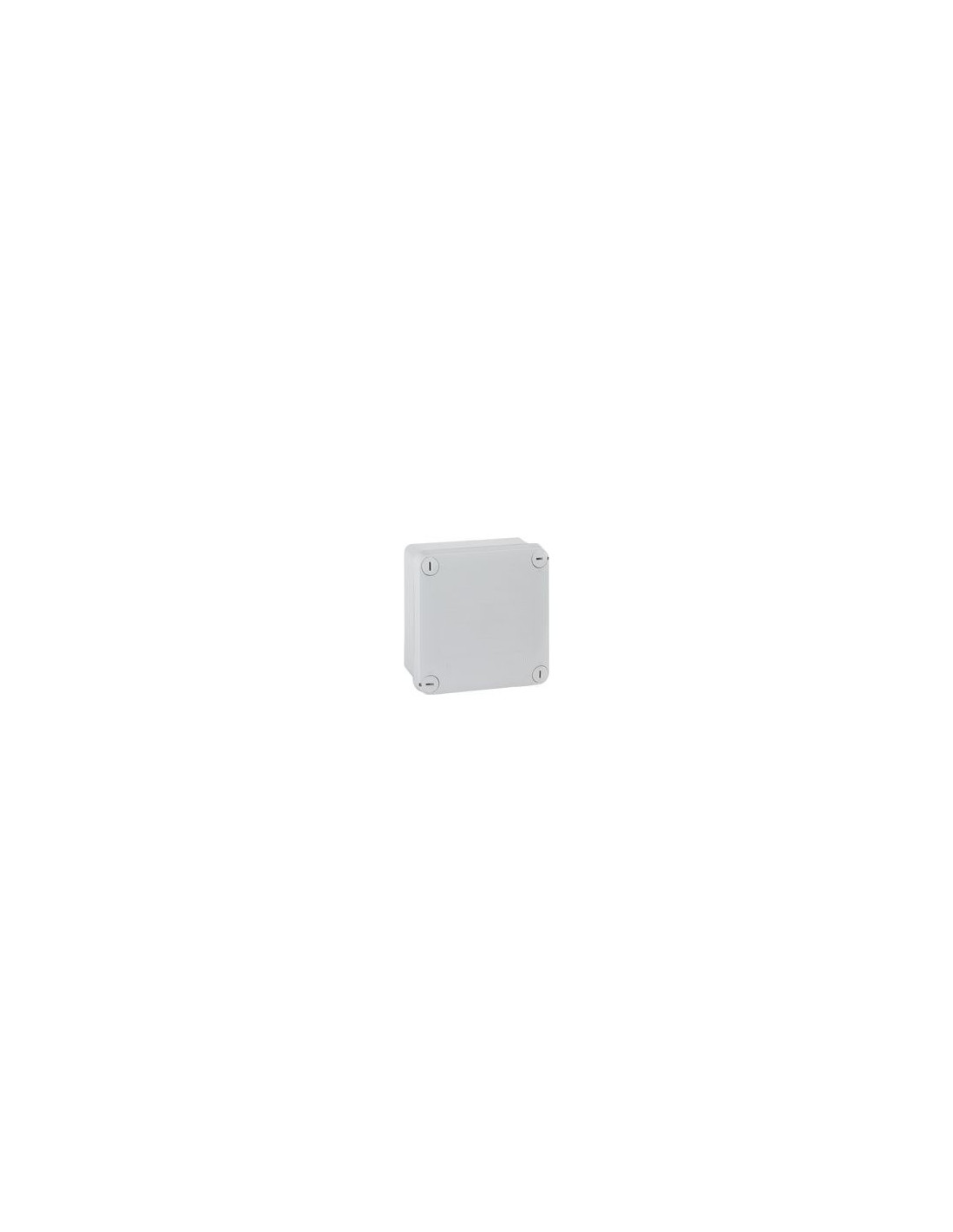 Boîte carrée Plexo IP 55 étanche - 105x105x55mm - gris - faces lisses pour presse-étoupe