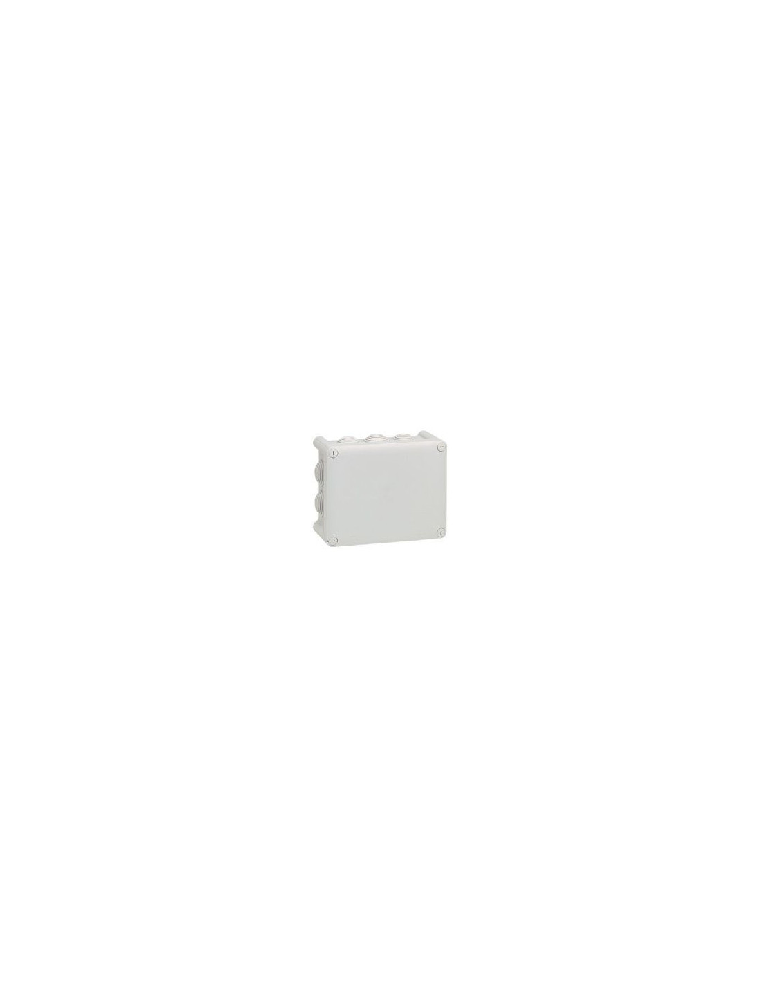 Boîte rectangulaire Plexo IP 55 étanche - 180x140x86mm - gris - 10 embouts