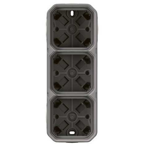 Boîtier à embouts à membrane 3 poste 5 entrées gris Boîtier à embouts à membrane 3 poste 5 entrées gris