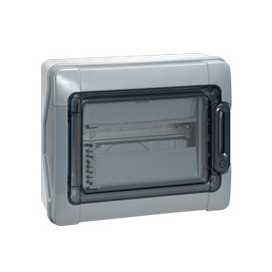 Coffret 1x12 modules avec bornier - IP65 - Plexo