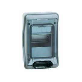 Coffret cache-borne- 8 modules avec bornier - IP65 - Plexo