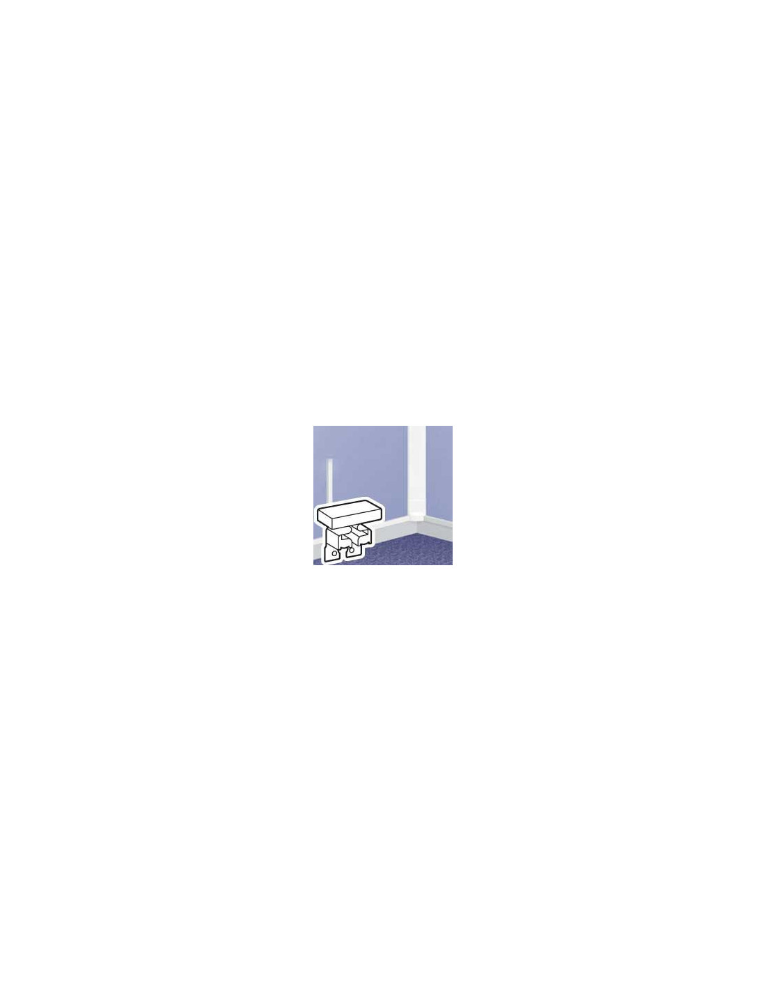 Embout pour DLP 20 x 12,5 mm autobloquant g/dr - blanc