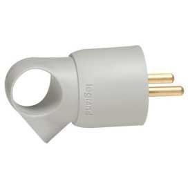 Fiche 2P+T anneau 16A gris