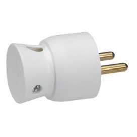 Fiche 2P+T sortie latér. 16A blanc