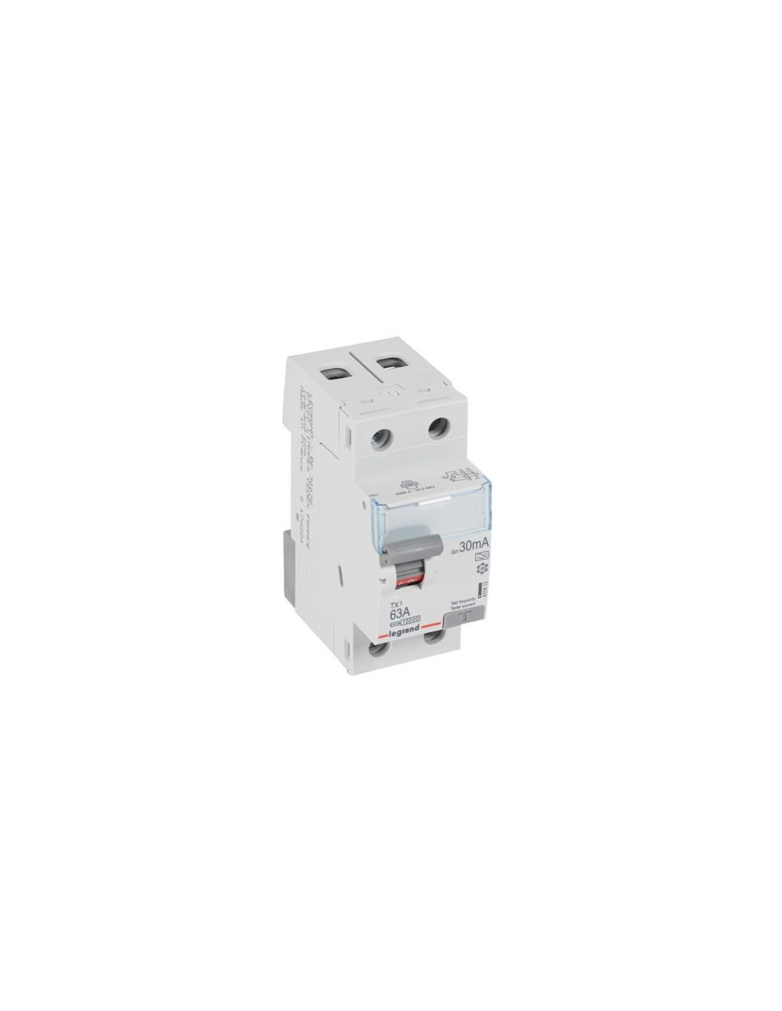 Interrupteur différentiel TX³ 2P 30mA 63A Type A - 2 modules