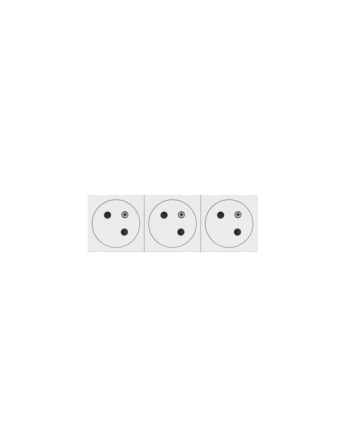 Mosaic Link prise 3x2P+T affleurante 45°-6 modules blanc
