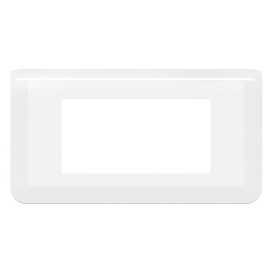 Mosaic plaque de recouvrement 4 modules blanche horizontal