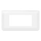Mosaic plaque de recouvrement 4 modules blanche horizontal