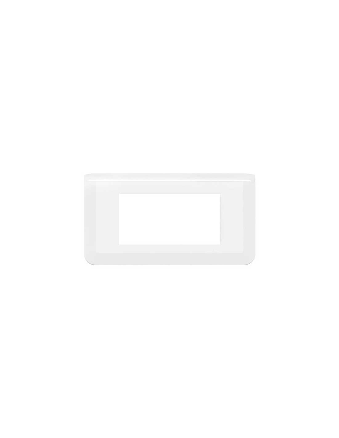 Mosaic plaque de recouvrement 4 modules blanche horizontal