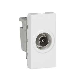 Mosaic prise TV diamètre 9.5mm 1 module blanc