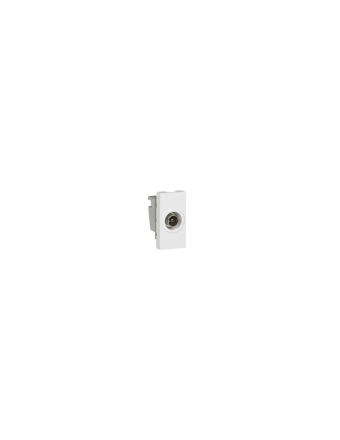 Mosaic prise TV diamètre 9.5mm 1 module blanc