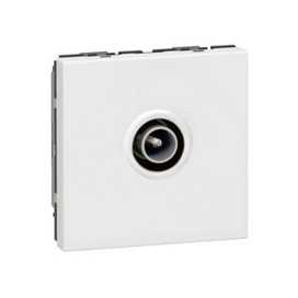 Mosaic prise TV simple 2 modules Blanc