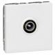 Mosaic prise TV simple 2 modules Blanc