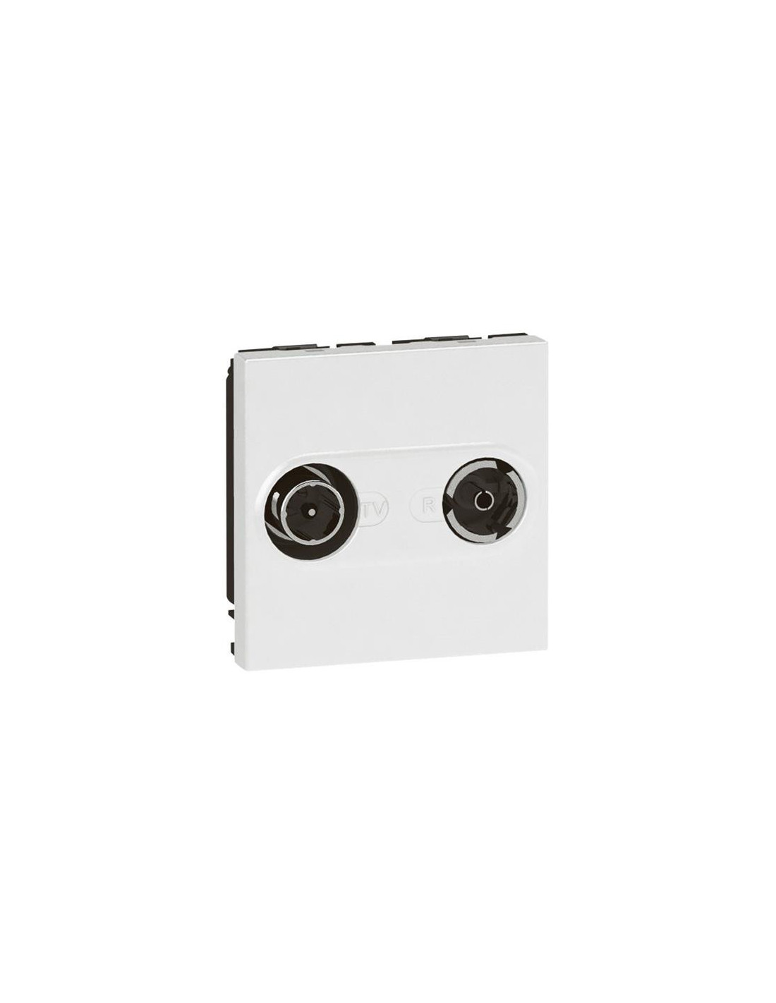 Mosaic prise TV/FM réseau câb. 2 modules Blanc
