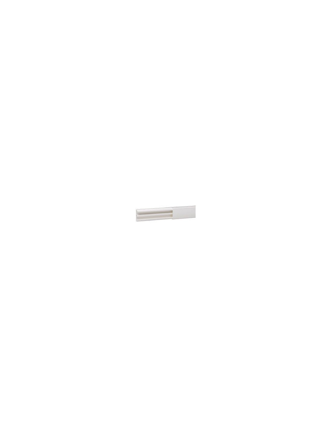 Moulure DLP sect. 32 x 12,5 mm blanc - 2,1 m - avec cloison