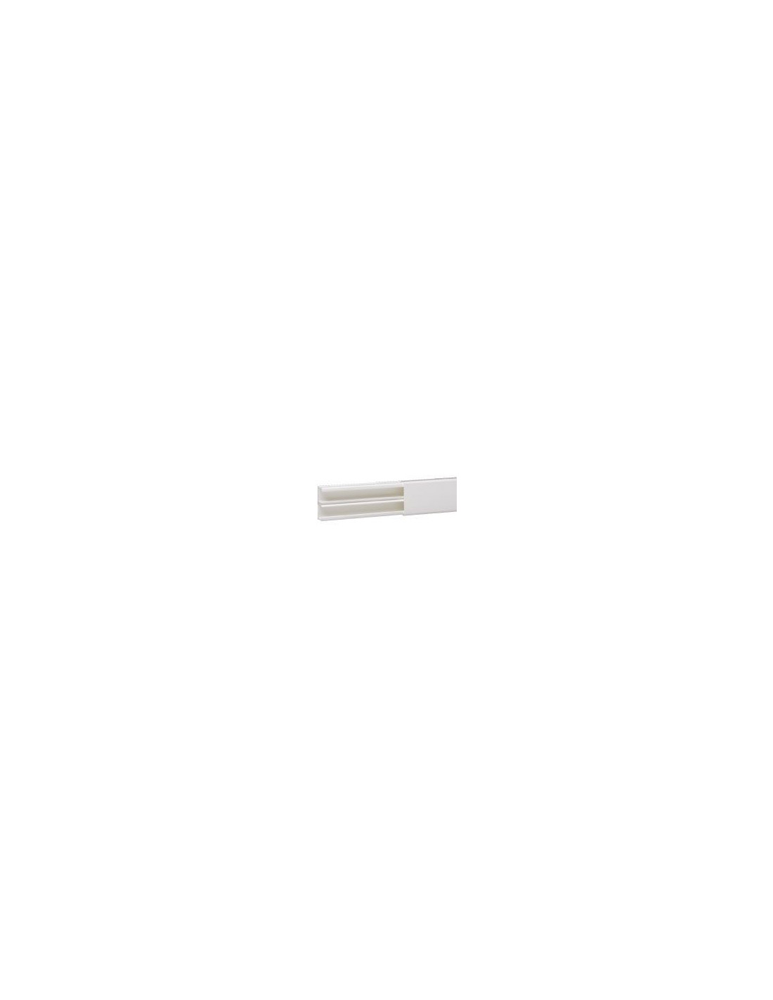 Moulure DLP section 40 x 16 mm blanc - 2,1 m - avec cloison