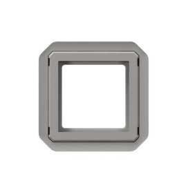 Plexo adaptateur Mosaic 2 modules sans volet mécanisme gris