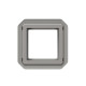 Plexo adaptateur Mosaic 2 modules sans volet mécanisme gris