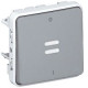 Plexo interrupteur bipolaire lumineux 10a 250v composable gris
