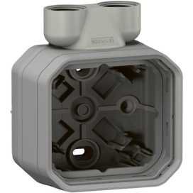 Plexo boîtier 1 poste 2xM20 IP55 - IK08 gris